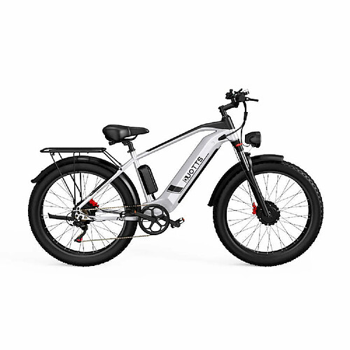 Duotts F26 Vélo Électrique - Moteurs 750W*2 Batterie 840WH 50KM Autonomie - Blanc argenté