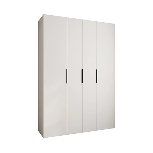 Abiks Meble Armoire à portes battantes Como 4 245,5/170/40 4 portes (blanc/noir)