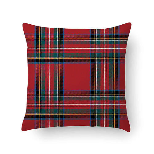 Alter Coussin avec impression numérique, 100% Made in Italy, Coussin de canapé décoratif, amovible et lavable, modèle Tartan - Libera, 40x40x5 cm