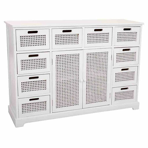 Buffet Alexandra House Living Blanc Bois de paulownia Bois MDF 33 x 78 x 113 cm