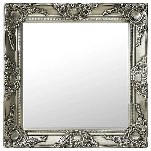 vidaXL Miroir mural style baroque 50x50 cm Argenté