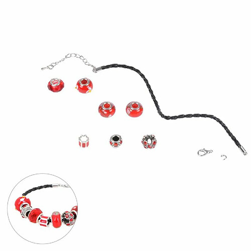 Paris Prix Kit Bracelet Mode Charms 9cm Rouge