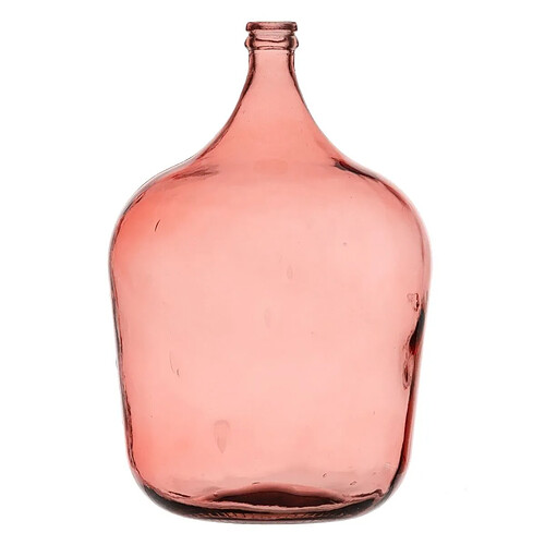 BigBuy Home Bouteille Décorative 36,5 x 36,5 x 56 cm Rose verre recyclé