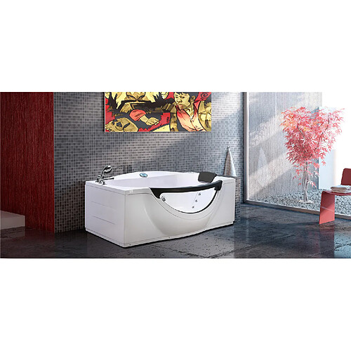 Simba BAIGNOIRE BALNEO MASSANTE - ANGLE HAUTE - BAIN TOURBILLON - mod JUNGLE - 2 PERSONNES CHROMOTHERAPIE 180 x 96