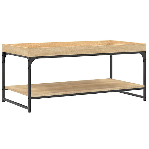 ComfortXL Table Basse Chêne Sonoma 100x49x45 Cm Bois D'ingénierie