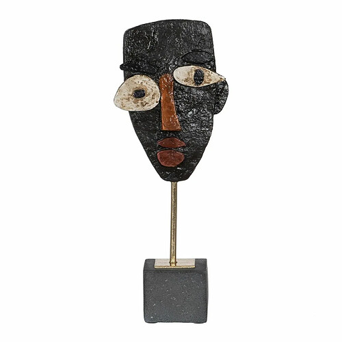 BigBuy Home Sculpture Masque Marron Noir 52 x 35 x 41,5 cm