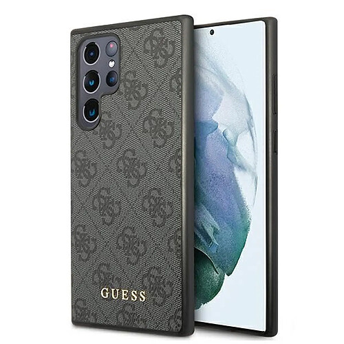 Guess Maroquinerie Guess Samsung Galaxy S22 Ultra - Coque 4G Logo Gris