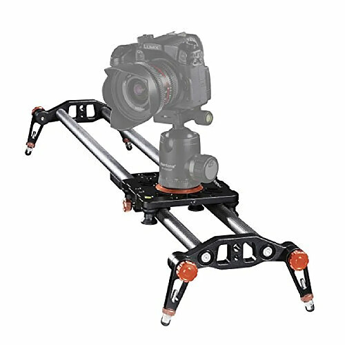 Walimex Pro Carbon Video Slider Pro (déplacement stable de la caméra, housse de transport et niveau à bulle inclus), noir