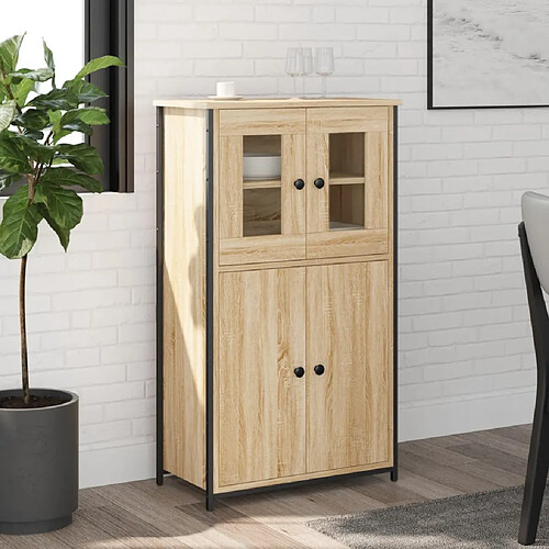 vidaXL Buffet haut chêne sonoma 62x32x106,5 cm bois d'ingénierie