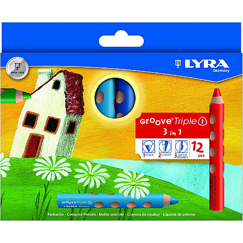 Lyra Groove Triple 1 crayon de couleur 12 Stifte multicolore