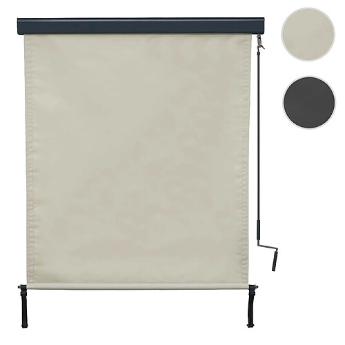 Mendler Store enrouleur vertical HWC-F42, store extérieur, Protection anti-UV 50 ~ 250x140 cm, crème-beige