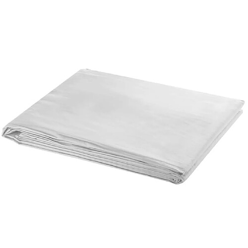 vidaXL Toile de fond coton sans support blanc 500x300 cm