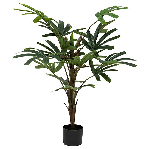 Pegane Plante artificielle arbre palmier en pot - Longueur 15 x Profondeur 13 x Hauteur 120 cm