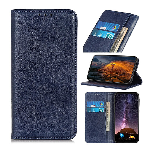 Wewoo Housse Coque Pour Galaxy S11E Magnétique Rétro Crazy Horse Texture Étui en cuir à rabat horizontal avec support et fentes cartes et cadre photo bleu