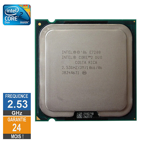 Processeur Intel Core 2 Duo E7200 2.53GHz SLAVN LGA775 3Mo · Reconditionné