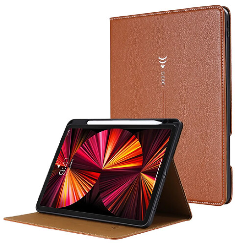 Etui en PU avec support et porte-cartes marron pour votre Apple iPad Air (2020)/iPad Pro 11 pouces (2021)/(2020)/(2018)