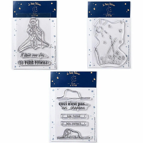 Youdoit 9 Tampons transparents Le Petit Prince Messages + Paysage + Boa Eléphant