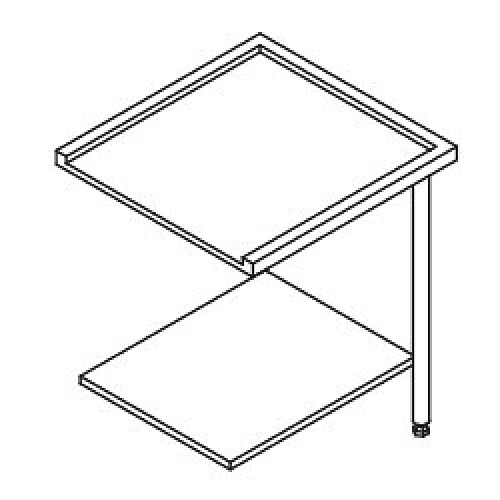 Table Entrée et Sortie en Angle Lave-Vaisselle à Capot Paniers 600 x 500 - Accrochage Droite/Gauche - L 700 mm - Elettrobar