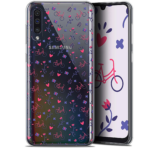 Caseink Coque Pour Samsung Galaxy A50 (6.4 ) [Gel HD Collection Love Saint Valentin Design Bicycle - Souple - Ultra Fin - Imprimé en France]