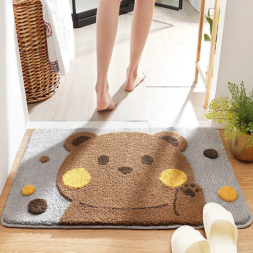 LUUCOZK Tapis de bain antidérapants, absorbants, à séchage rapide, décoration de salle de bain, motif 11-50x80cm