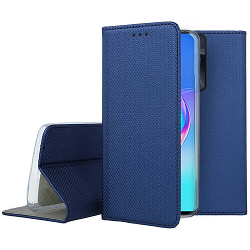 Htdmobiles Housse pour Realme C55 - etui coque pochette portefeuille + film ecran - BLEU MAGNET