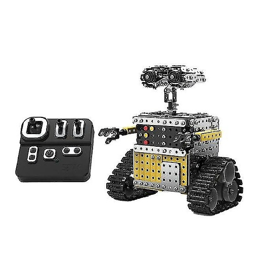 Universal Blocs télécommandés Assemblage Évitement RC Robot Toy for Children Robot Toys | RC Robot (Silver)