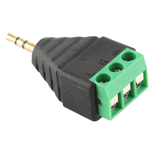 Wewoo Adaptateur Connecteur audio stéréo de bornier mâle 3 mm 3 broches 2,5 mm