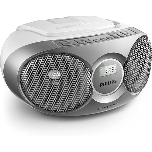 Philips mini chaine stéréo portable radio CD FM 3W gris blanc