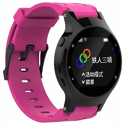 Wewoo Bracelet pour montre connectée Dragonne Sport en silicone Garmin Forerunner 225 Rose Red