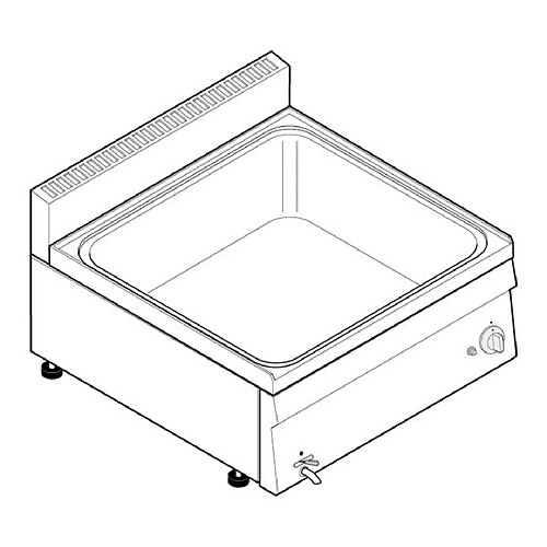 Bain-Marie GN 2/1 Gaz à Poser - Gamme 600 - Tecnoinox