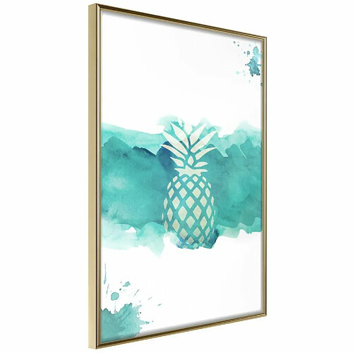 Paris Prix Affiche Murale Encadrée Pastel Pineapple 30 x 45 cm Or