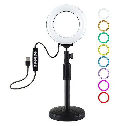 Yonis Ring Light LED RGBW Portable Pour Selfie