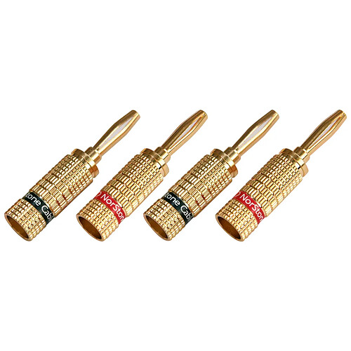 BANX4 Banana Plugs Gold (lot de 4) NorStone