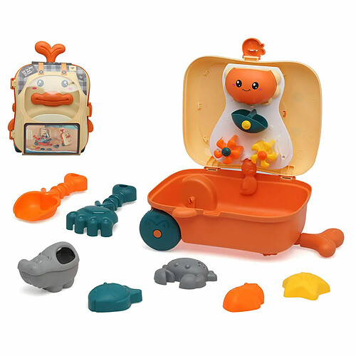 BigBuy Fun Set de jouets de plage Panier 32 x 22 cm