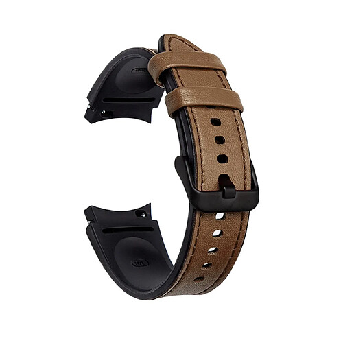 Bracelet en PU 20 mm réglable marron pour votre Samsung Galaxy Watch4 44mm 40mm