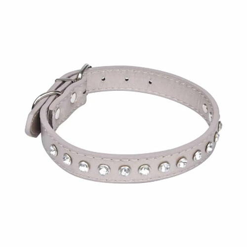 Paris Prix Collier Fantaisie pour Chien Strass 45cm Gris