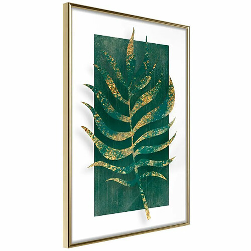 Paris Prix Affiche Murale Encadrée Gilded Palm Leaf 40 x 60 cm Or