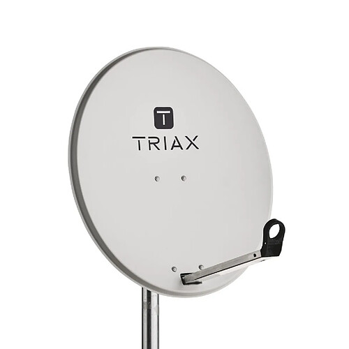 TRIAX PARABOLE satellite Acier gris clair 65cm AVEC SYSTÈME CLIC-ON idéal astra eutelsat