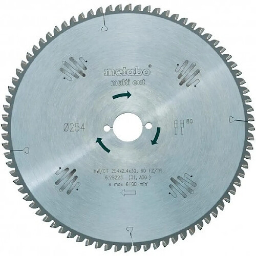 Metabo Lame de scie à onglets et radiale - Multi cut 216 mm 60 dents