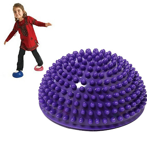 Wewoo Hémisphère équilibre pierres de progression balle de massage durian épineux intégration sensorielle intérieur jeux de plein air jouets pour enfants violet