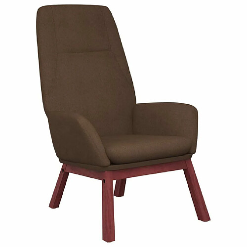 Maison Chic Chaise de relaxation | Fauteuil relax Marron Tissu -GKD99272