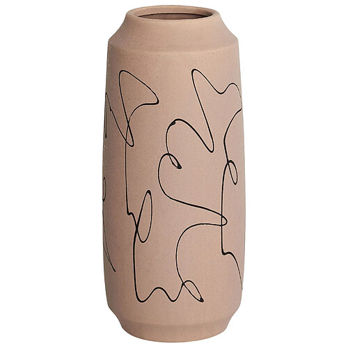 Beliani Vase à fleurs SUNFISH Céramique 33 cm Beige sable