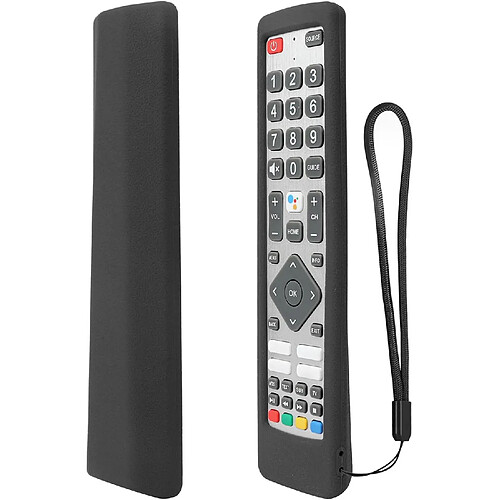 SANAG Housse Coque En Silicone Pour Sharp Aquos Tv Telecommande Shw/Rmc/0133 Shwrmc0133, Etui De Protection Pour Sharp Tv Telecommande, Antiderapage, Antisismique, Lavable-Noir