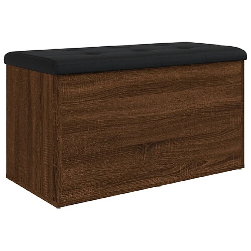 Maison Chic Banc de rangement | Meuble de rangement d'Entrée | Coffres d'Intérieur chêne fumé 82x42x45 cm Bois d'ingénierie -MN44776