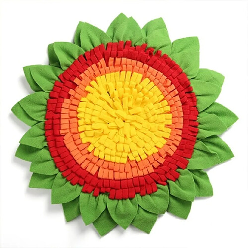 Universal Fleurs rondes, nez de chien, nez de chien, tapis d'alimentation, entraînement de nez d'animal de compagnie, manger lentement, tapis de jeu durable, coussin lavable, doux.