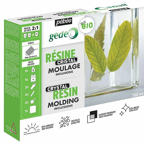 Pebeo Kit résine de cristal bio - 750 ml