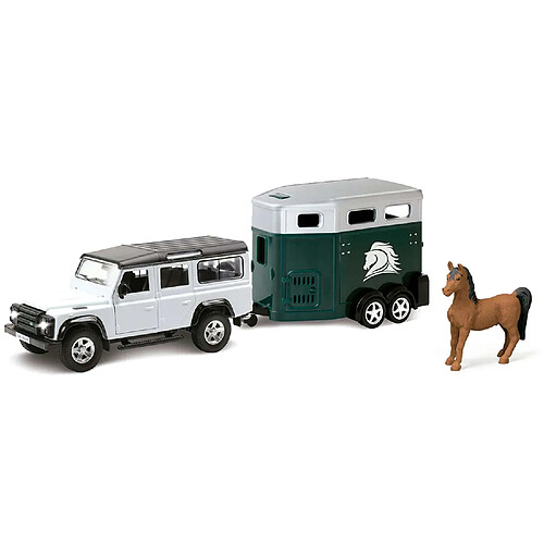 Imagin Land Rover Defender 1:32 métal avec van et cheval