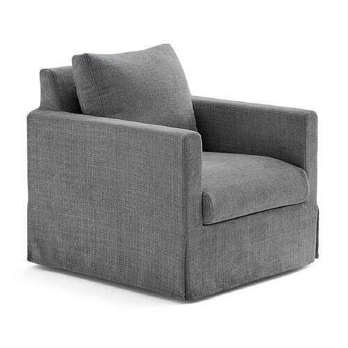 Lisa Design Serena - fauteuil déhoussable en velours texturé