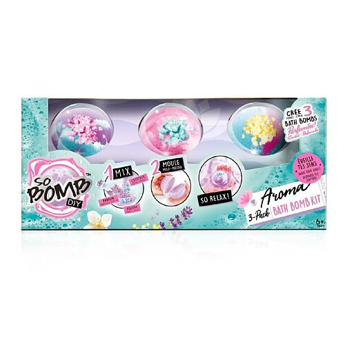 CANAL TOYS - So DIY - Kit pour créer 3 boules de bain effervescentes - Aromathérapie - So Bomb - Bath Bomb 3 Pack - BBD 039