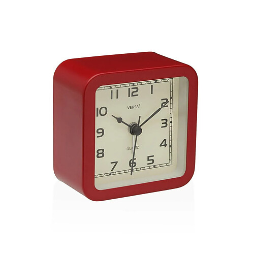 Horloge de table Versa Alvo Rouge Plastique 4,5 x 8,5 x 8,5 cm